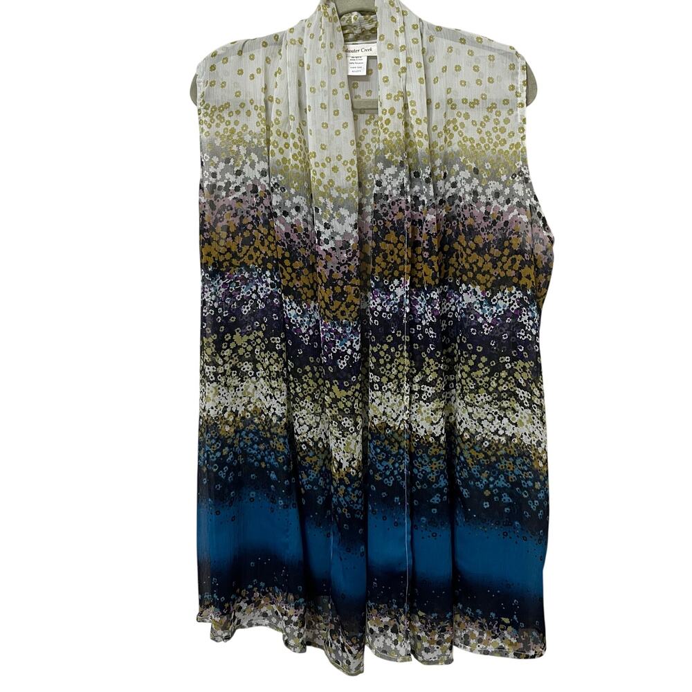 Coldwater Creek Women’s Sleeveless Vest Shawl Cover One Size Sheer Fun